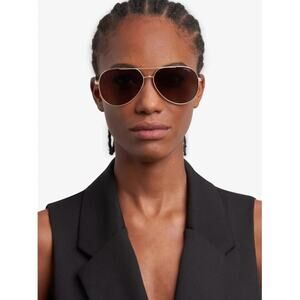 New Carrera CARRERA3005/S 0R1AHA Women's White Cooper Gold Aviator Sunglasses